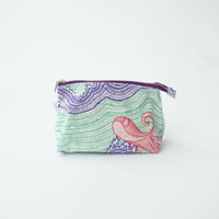 POUCH_マチ付きポーチ　-LITTLE OCEAN- (EMERALD GREEN)