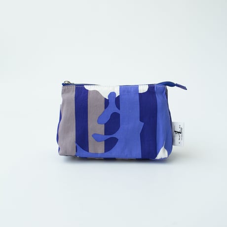 POUCH_マチ付きポーチ  -DEEP BREATH- (BLUE)