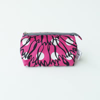 POUCH_マチ付きポーチ　-BUBBLE FLOWER- (PINK)