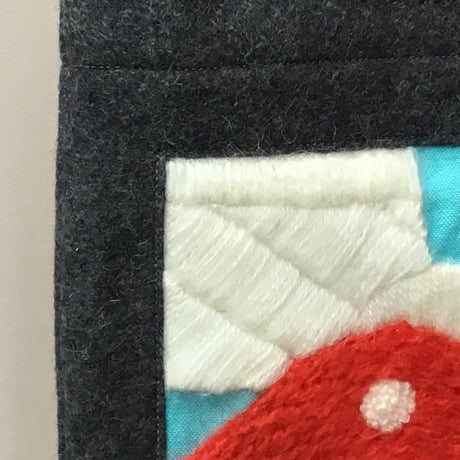BAG_刺繍フェルトバッグ  -MAGIC BIRD- (EMERALD GREEN)