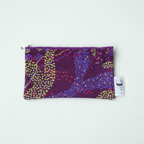 POUCH_フラットポーチ　-NOCTURNE- (BORDEAUX)
