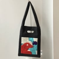 BAG_刺繍フェルトバッグ  -MAGIC BIRD- (EMERALD GREEN)