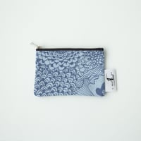 POUCH_ミニフラットポーチ　-BOTANICAL -(BLUE)
