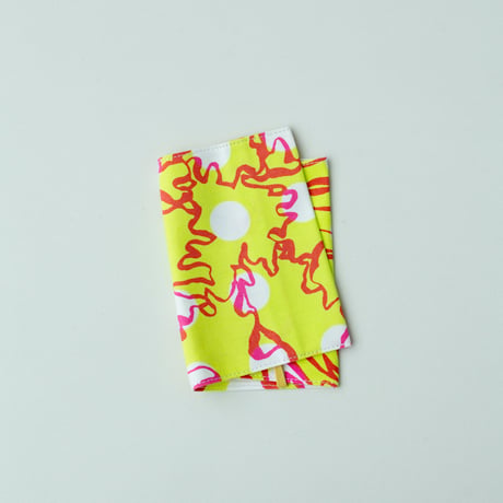 ACCESSORIES_ブックカバー　-BUBBLE FLOWER- (YELLOW)