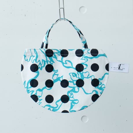 BAG_ミニRトート　-BUBBLE FLOWER- (LIGHT BLUE)