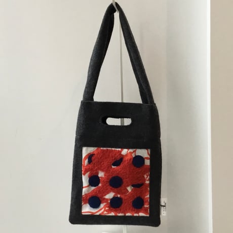 BAG_刺繍フェルトバッグ  -BUBBLE FLOWER-(ORANGE)