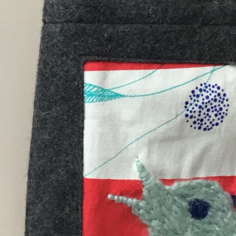 BAG_刺繍フェルトバッグ　-MAGIC BIRD- (RED)
