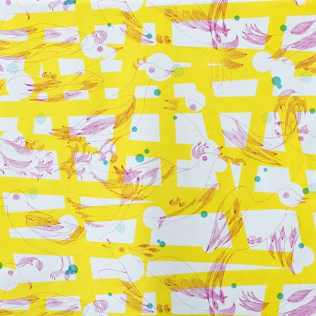 ACCESSORIES_ハーフカットクロス　-MAGIC BIRD- (YELLOW)