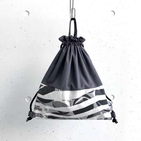 BAG_3WAY巾着トートバッグ-RIVER SIDE-(GRAY)