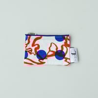POUCH_ミニフラットポーチ　-BUBBLE FLOWER- (ORANGE)