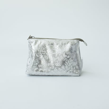 POUCH_マチ付きポーチ-BOTANICAL -(WHITE)