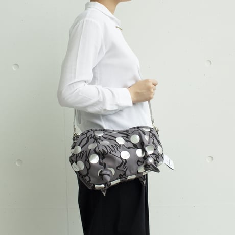 BAG_ピーナッツバッグ　-BUBBLE FLOWER- (SILVER)