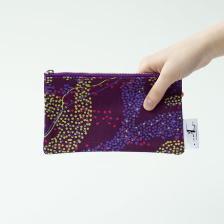 POUCH_フラットポーチ　-NOCTURNE- (BORDEAUX)