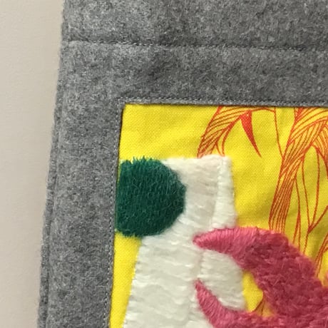 BAG_刺繍フェルトバッグ　-MAGIC BIRD- (YELLOW)