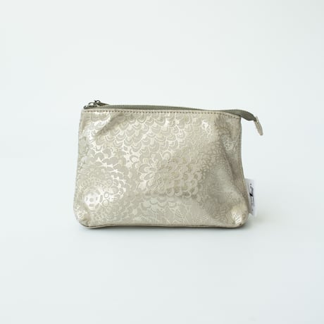 POUCH_マチ付きポーチ　-BOTANICAL -(BEIGE)