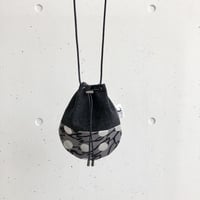 秋冬巾着ショルダーバッグ-BUBBLE FLOWER-(SILVER)