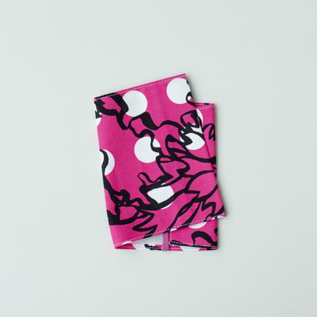 ACCESSORIES_ブックカバー　-BUBBLE FLOWER-  (PINK)