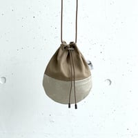 巾着ショルダーバッグ-BOTANICAL -(BEIGE)