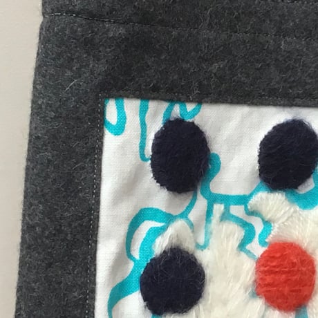 BAG_刺繍フェルトバッグ 　-BUBBLE FLOWER- (LIGHT BLUE)
