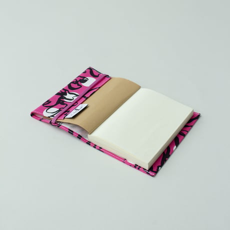 ACCESSORIES_ブックカバー　-BUBBLE FLOWER-  (PINK)