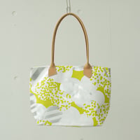 BAG_レザーハンドルトート -SOUFFLE-(YELLOW GREEN)