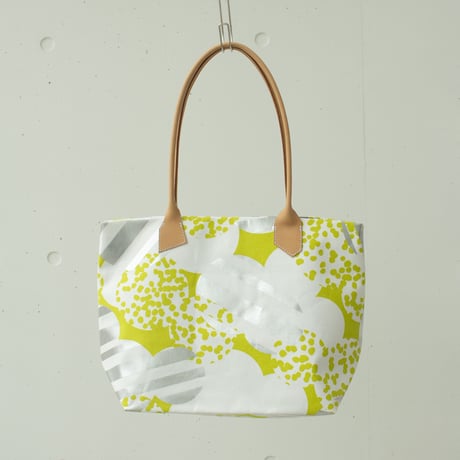 BAG_レザーハンドルトート -SOUFFLE-(YELLOW GREEN)