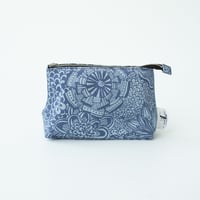 POUCH_マチ付きポーチ-BOTANICAL -(BLUE)