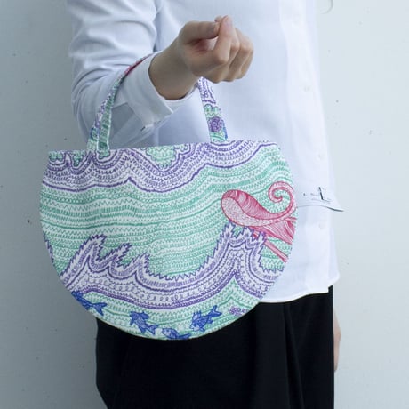 BAG_ミニRトート　-LITTLE OCEAN- (EMERALD GREEN)