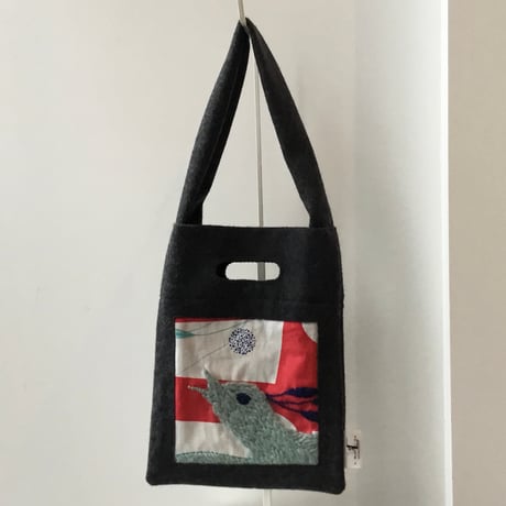 BAG_刺繍フェルトバッグ　-MAGIC BIRD- (RED)