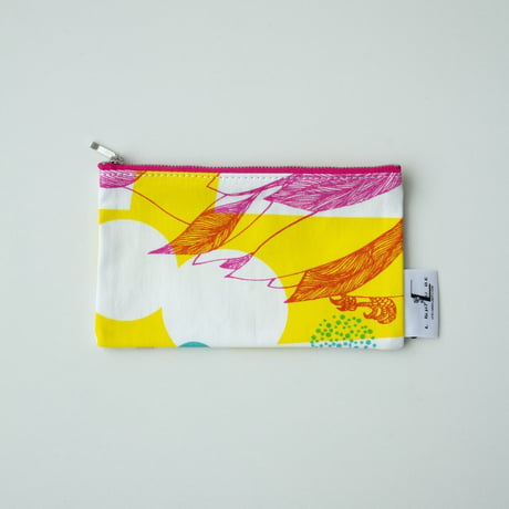 POUCH_フラットポーチ　-MAGIC BIRD- (YELLOW)