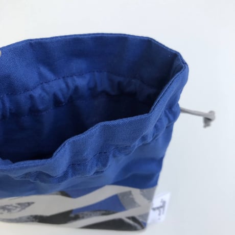 POUCH_巾着--RIVER SIDE-(BLUE)
