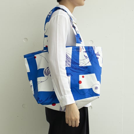 BIGトートバッグ　-MAGIC BIRD- (BLUE)