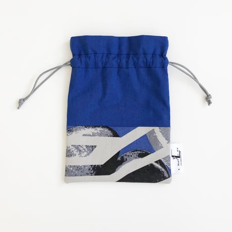 POUCH_巾着--RIVER SIDE-(BLUE)