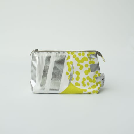 POUCH_マチ付きポーチ  -SOUFFLE-(YELLOW GREEN)