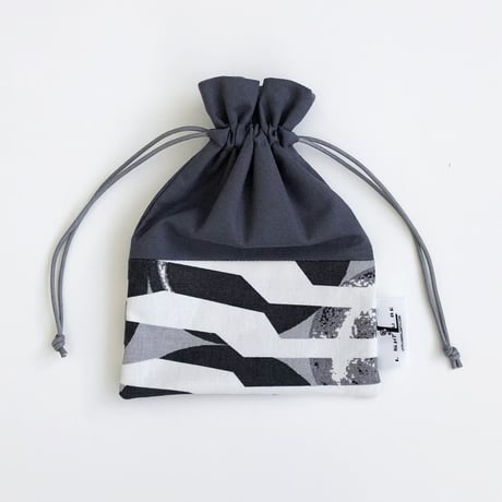 POUCH_巾着--RIVER SIDE-(GRAY)