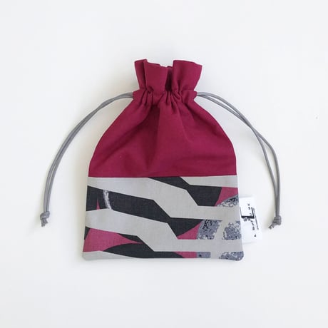 POUCH_巾着--RIVER SIDE-(PINK)