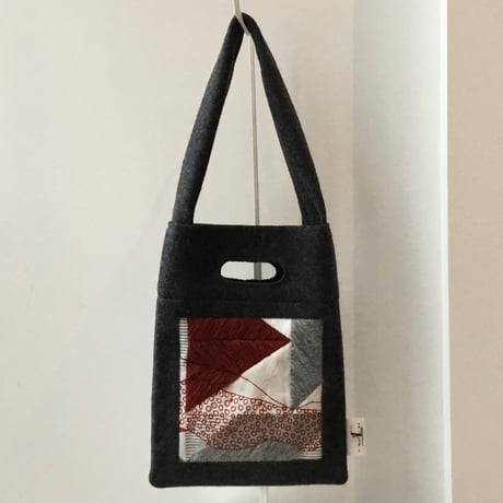 BAG_刺繍フェルトバッグ  -DESERT OASIS- (BORDEAUX)