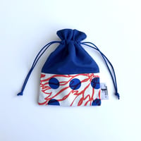 POUCH_巾着-BUBBLE FLOWER-(ORANGE)