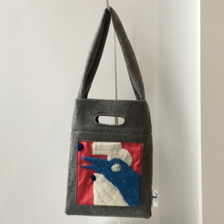 BAG_刺繍フェルトバッグ　-MAGIC BIRD- (RED)