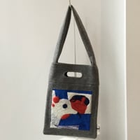 BAG_刺繍フェルトバッグ  -MAGIC BIRD- (BLUE)