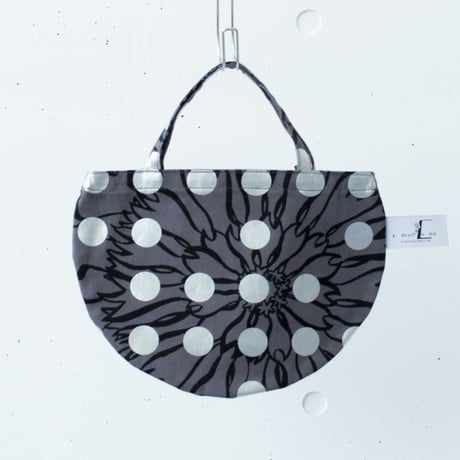 BAG_ミニRトート　-BUBBLE FLOWER- (SILVER)