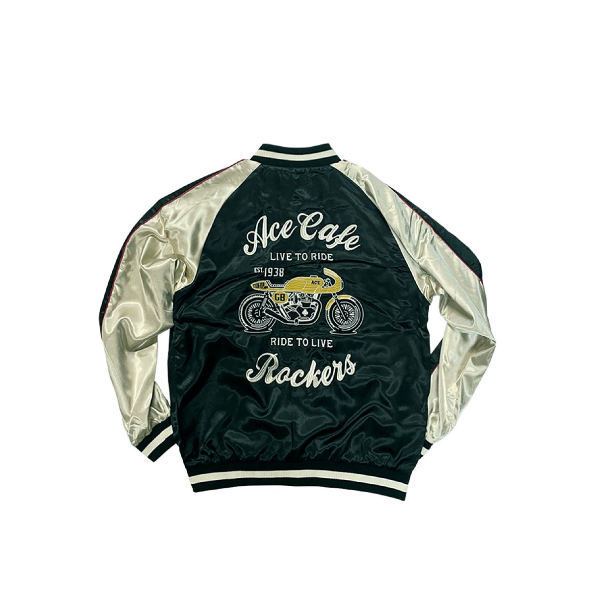 ACE CAFE LONDON スカジャン“LIVE TO RIDE” (AC001SJ-WH
