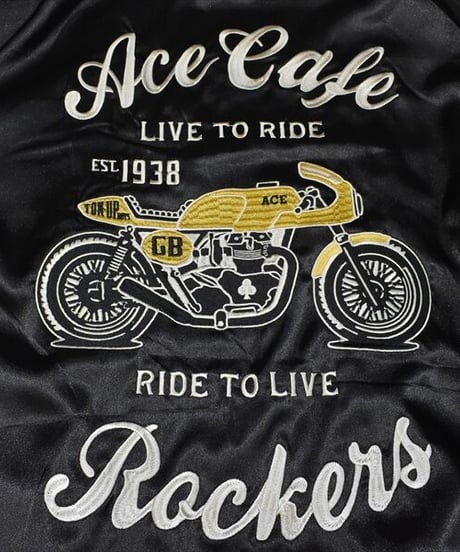 ACE CAFE LONDON スカジャン“LIVE TO RIDE” (AC001SJ-BK)