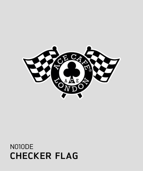 ACE CAFE LONDON デカール “CHECKER FLAG” (N010DE)