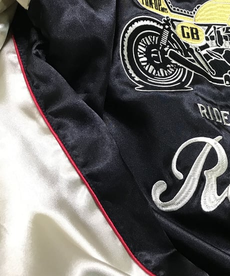 ACE CAFE LONDON スカジャン“LIVE TO RIDE” (AC001SJ-WH)