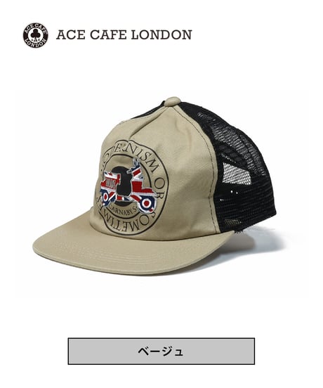 ACE CAFE LONDON PUコットン メッシュキャップ “MODS” (MC001CM)