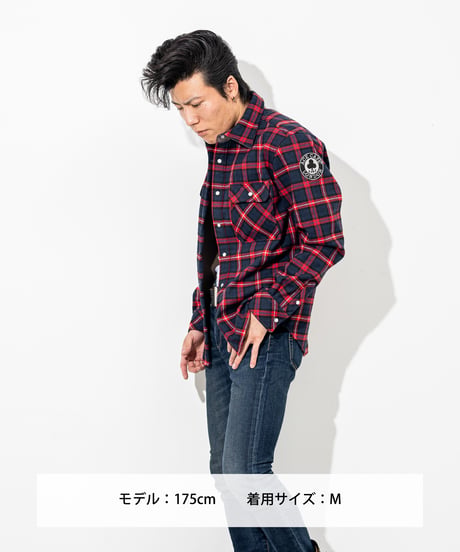 ACE CAFE LONDON ウインドブロック ウォームシャツ(AS2301WS-NVRD)