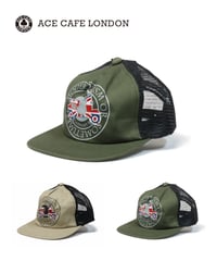ACE CAFE LONDON PUコットン メッシュキャップ “MODS” (MC001CM)