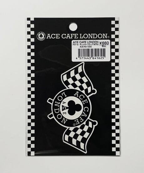 ACE CAFE LONDON デカール “CHECKER FLAG” (N010DE)