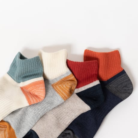 TO（トゥー）THREE-TONE ANKLE SOCKS